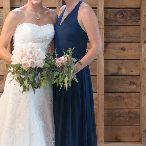 Monique Lhuillier Navy Dress - Picture 3 of 4